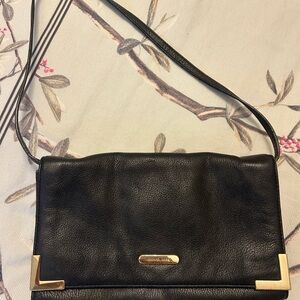 Michael Kors Black Crossbody Bag with Gold Details